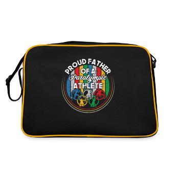 Stolzer Vater Des Paralympischen - Retro Tasche - Schwarz/Gold - Hinten