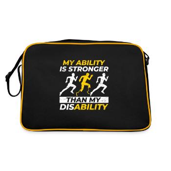 Ability is more - Retro Bag - black/gold - Back
