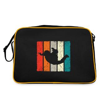 Skydive Skydiver Parachutist Parachute - Retro Bag - black/gold - Back