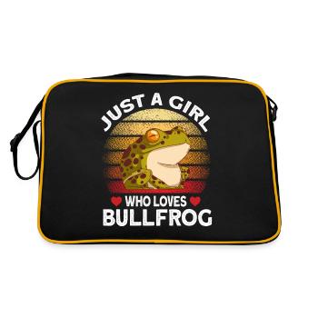 Bullfrog Frog Gift - Retro Bag - black/gold - Back