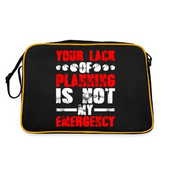 Votre manque de planification n’est pas mon urgence 9 - Sac Retro - noir/or - Dos