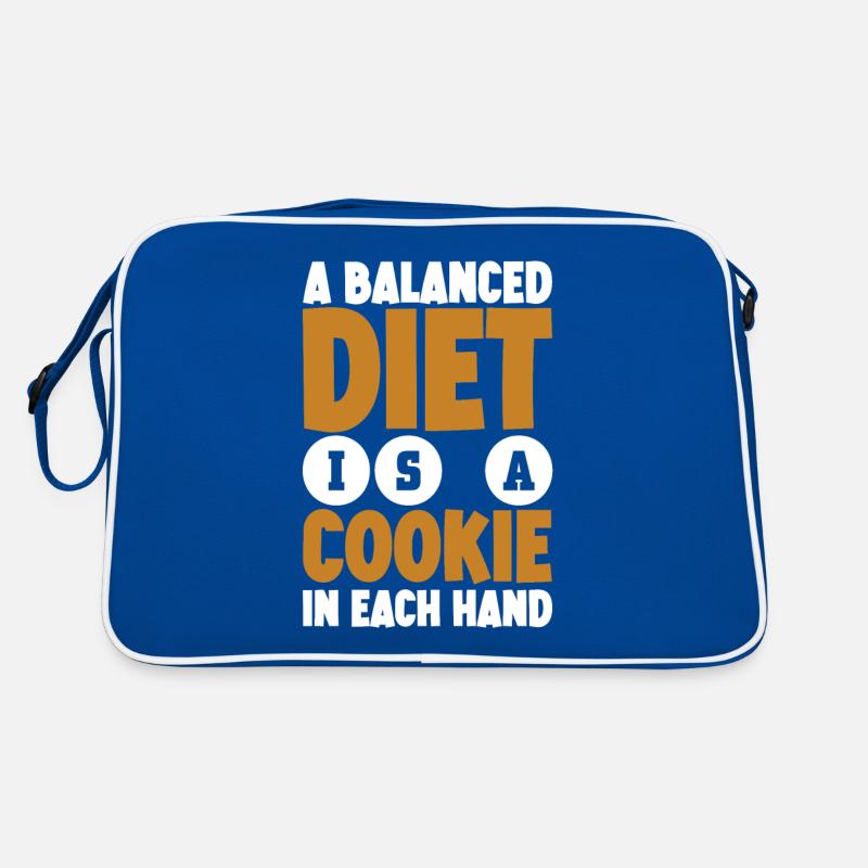 A Balanced Diet Is A Cookie In Each Hand Retro Tasche