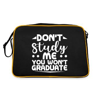 Don't Study Me You Won't Graduate - Retro Bag - black/gold - Back