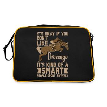Dressage It's Okay If You Don't Horse Show Equine - Retro Bag - black/gold - Back