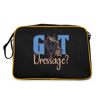 Dressage Got Dressage Horse Riding Loves Equines - Retro Bag - black/gold - Back