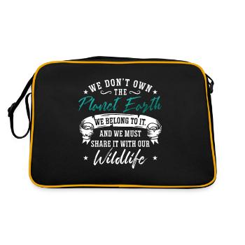 Écologiste, nous ne possédons pas l'amoureux de l'environnement - Sac Retro - noir/or - Dos