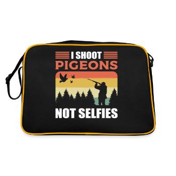 Je tire pigeon pas selfies chasse aux pigeons chasseur - Sac Retro - noir/or - Dos