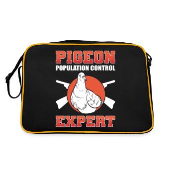 Pigeon Population Control Expert Pigeon Hunting - Retro Bag - black/gold - Back