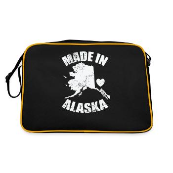 Fabriqué dans l’État de l’Alaska États-Unis Amérique - Sac Retro - noir/or - Dos