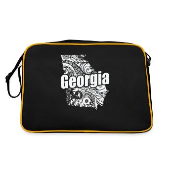 Géorgie États-Unis Amérique État - Sac Retro - noir/or - Dos