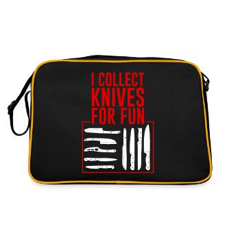 I Collect Knives For Fun 4 - Retro Bag - black/gold - Back