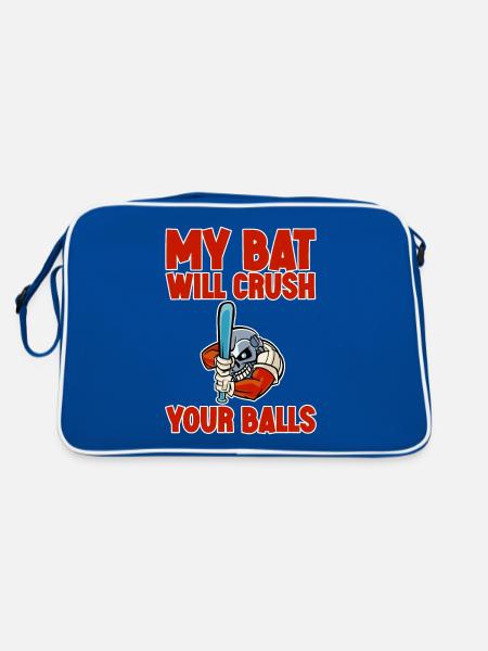My Bat Will Crush Your Balls 2 - Retro Bag - blue/white - Back