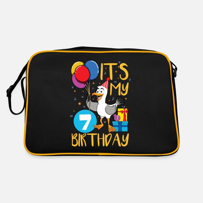 7. Geburtstag Retro Tasche