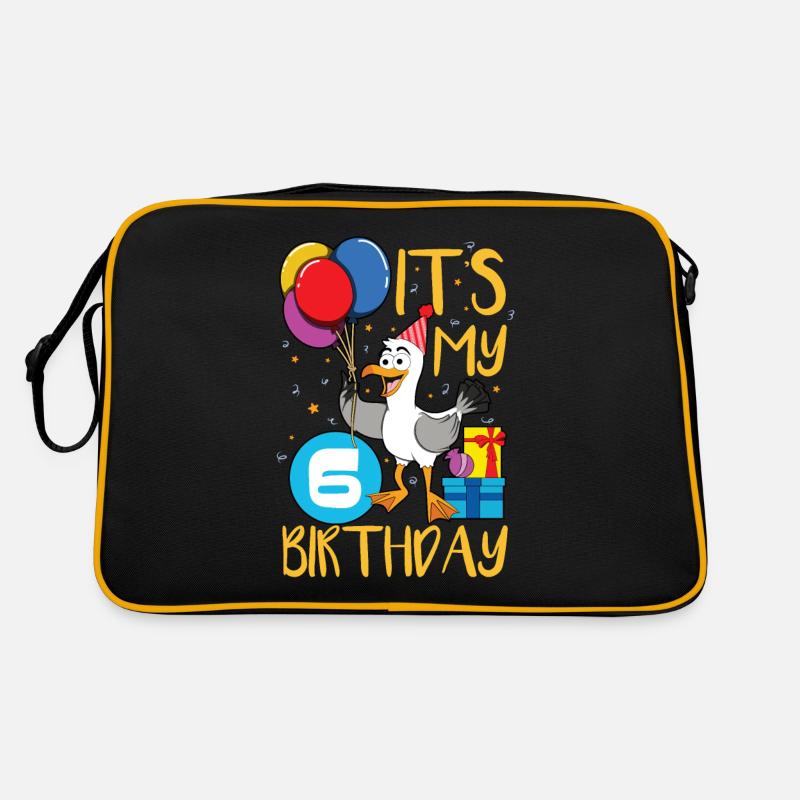 6. Geburtstag Retro Tasche