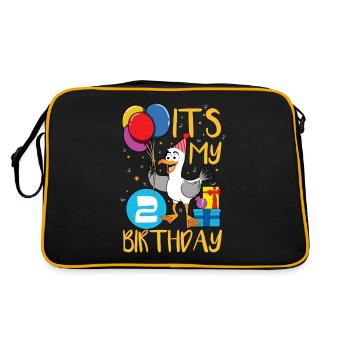 2ème anniversaire - Sac Retro - noir/or - Dos