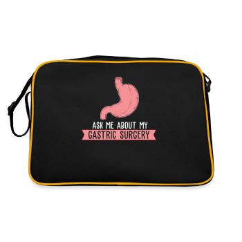 Ask Me About My Gastric Surgery Funny Weight Loss - Retro Bag - black/gold - Back