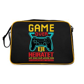 JGA Wedding Game Over Wedding Gamer Gift - Sac Retro - noir/or - Dos