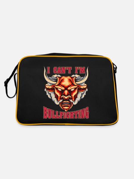 Bullfighting I Can't I'm Rodeo Clown Bullfighter - Retro Bag - black/gold - Back