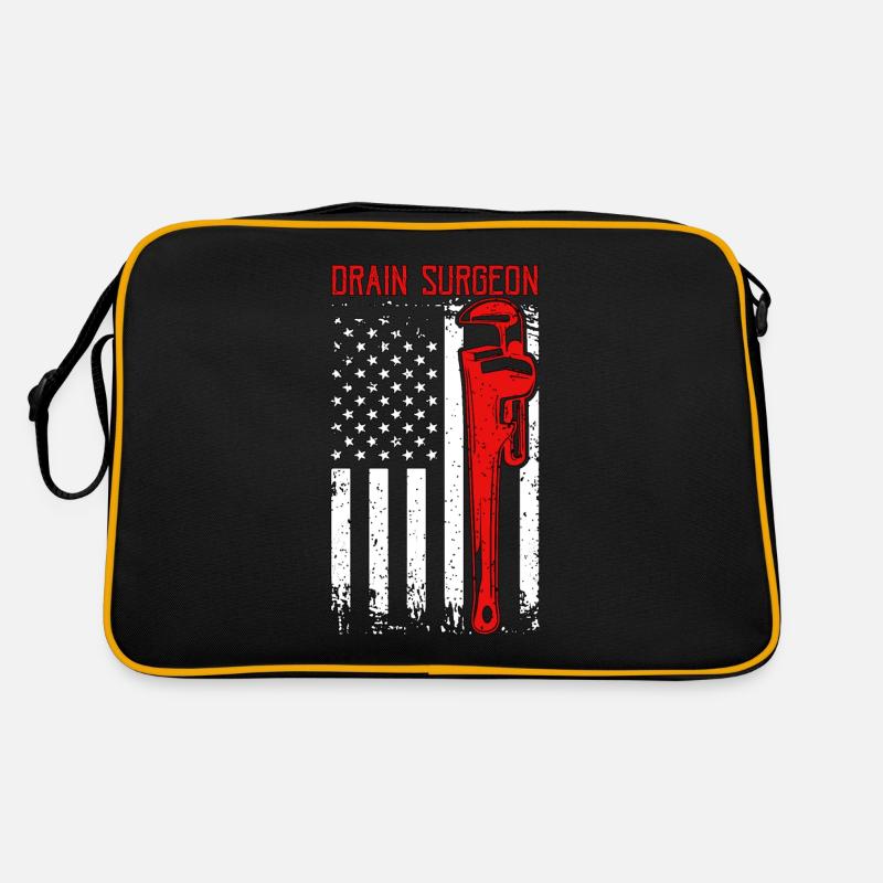 Pipefitter Drain Surgeon Pipe Wrench Pipefitters Retro Tasche