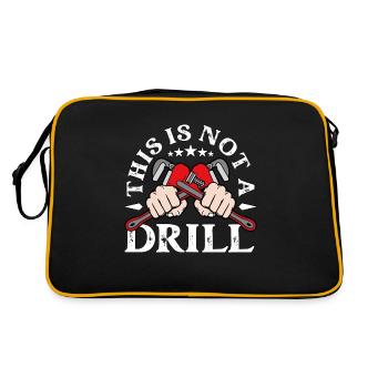 Pipefitter This Is Not A Drill Foreman Pipefitters - Retro Bag - black/gold - Back