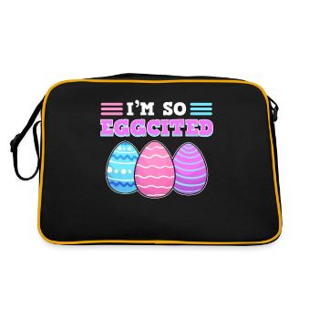 I'm So Eggcited Easter - Retro Bag - black/gold - Back