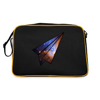 Univers Paper Airplane - Sac Retro - noir/or - Dos