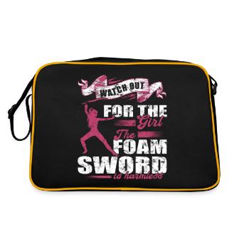 Jeu de rôle de combat à l’épée amusant - Sac Retro - noir/or - Dos