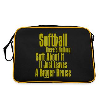 Softball, There's Nothing Soft About it 1 - Retro Bag - black/gold - Back