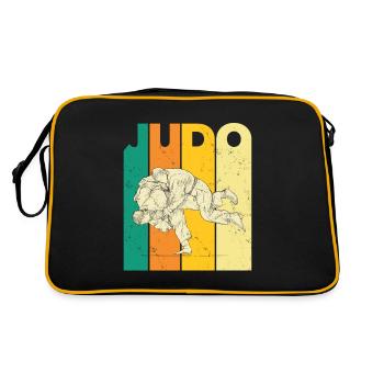 Fun Judo Sports Designs for Judo Fans - Retro Bag - black/gold - Back
