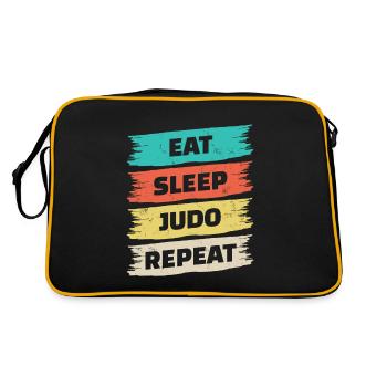 Eat Sleep Judo Repeat pour Judo Sport Fan - Sac Retro - noir/or - Dos