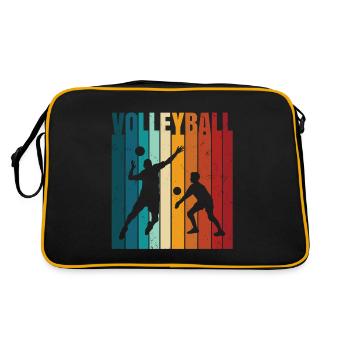 Volleyball Volleyball Volleyball Design For Sport - Retro Bag - black/gold - Back