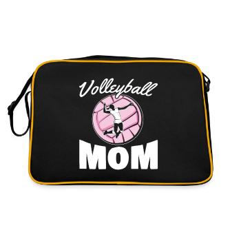 Volleyball mom for volleyball sports fan - Retro Bag - black/gold - Back