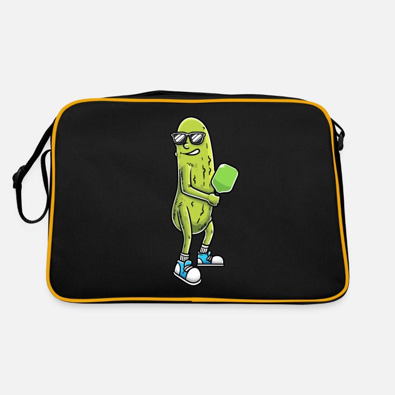 Funny Cucumber Lovers Pickleball Players Retro Bag