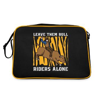Bull Riding Laissez-les Bull Riders Rodeo Cowboy - Sac Retro - noir/or - Dos