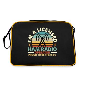 Amateur Radio Je suis un opérateur de radio amateur rétro agréé - Sac Retro - noir/or - Dos