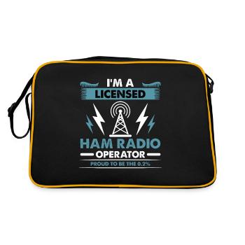 Ham Radio I’m A Licensed Ham Radio Antenna Channel - Sac Retro - noir/or - Dos