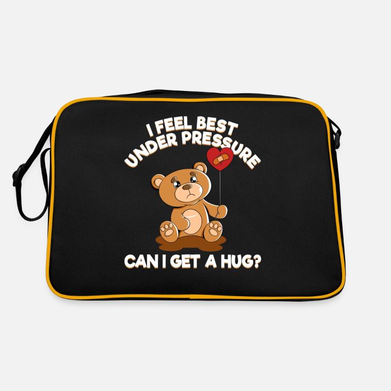 Cute Bear Cuddly Toy Hug Stuffed Animal Love Retro Bag