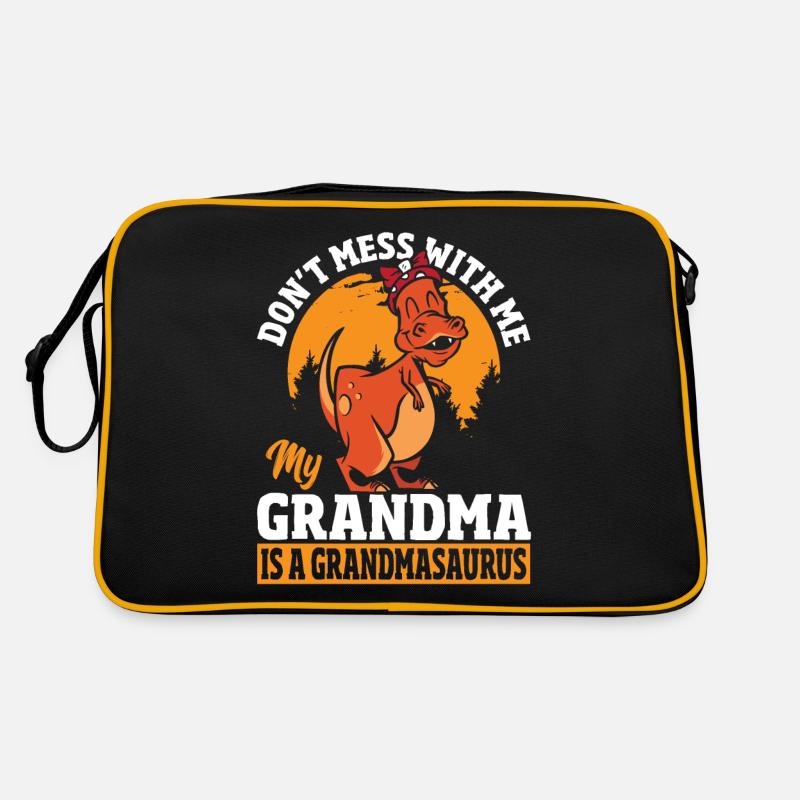 Don’t Mess With Me My Grandma Is a Grandmasaurus Retro Tasche