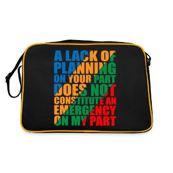 Un manque de planification de votre part ne 12 - Sac Retro - noir/or - Dos