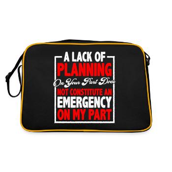 Un manque de planification de votre part ne fait pas 13 - Sac Retro - noir/or - Dos
