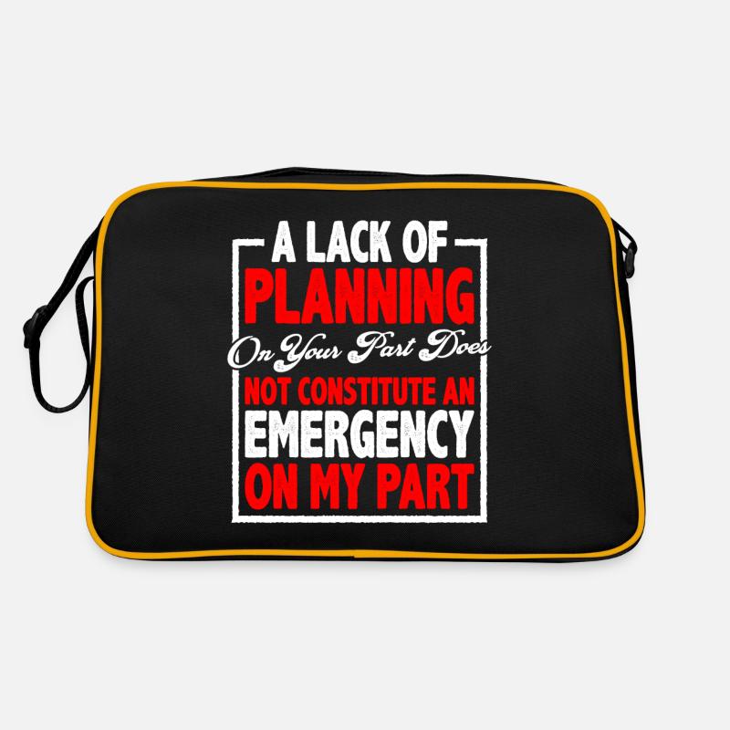 Un manque de planification de votre part ne fait pas 13 Sac Retro