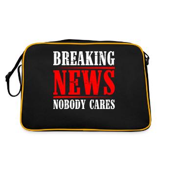 Breaking News, Nobody Cares 21 - Retro Tasche - Schwarz/Gold - Hinten
