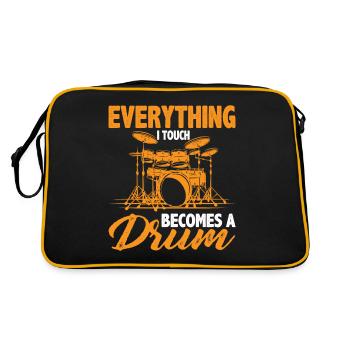 Everything I Touch Becomes A Drum 4 - Retro Bag - black/gold - Back