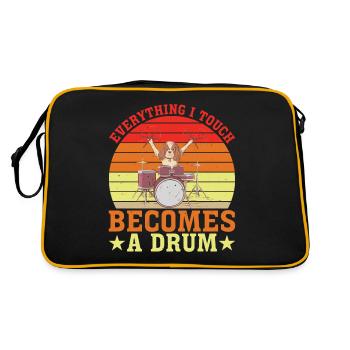 Everything I Touch Becomes A Drum 6 - Retro Bag - black/gold - Back