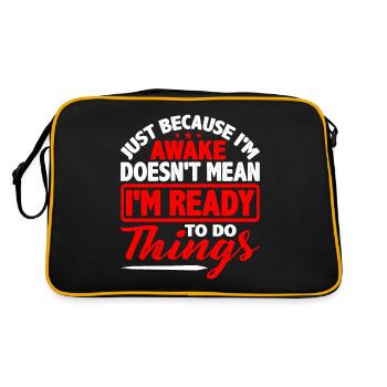 Ce n’est pas parce que je suis éveillé que je suis prêt5 - Sac Retro - noir/or - Dos