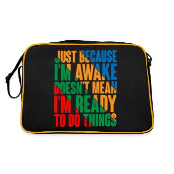 Ce n’est pas parce que je suis éveillé que je suis prêt4 - Sac Retro - noir/or - Dos