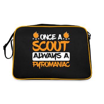 Once A Scout, Always A Pyromaniac 23 - Retro Tasche - Schwarz/Gold - Hinten