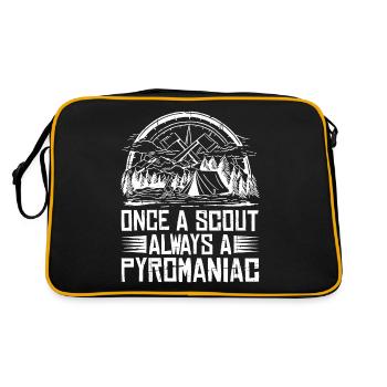 Once A Scout, Always A Pyromaniac 22 - Retro Tasche - Schwarz/Gold - Hinten