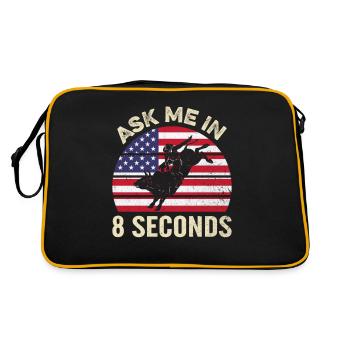 Bull Rider Farmings Yeehaw Howdy Cow Farmer Liebha - Retro Bag - black/gold - Back