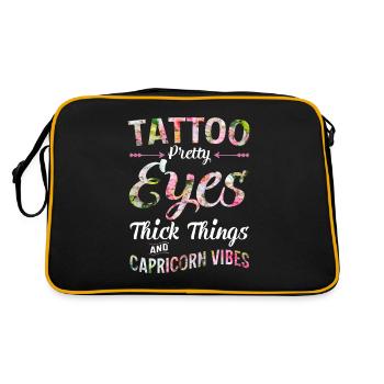 Capricorne Signe du Zodiaque Sassy Capricorne Humour Gesch - Sac Retro - noir/or - Dos